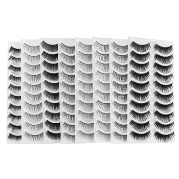 

80 Pairs Classic Natural False Eyelashes Thick/Sparse/Cross Long Lashes Extension Eye Makeup Tools Handmade Eyelash 8 Styles