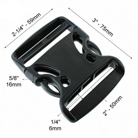 Ainomi Porte Bebe Airloc 2 Pouces Sac A Dos Ceintures Et Autres Produits D Exterieur A Double Boucle Laterale En Plastique 50mm Aliexpress