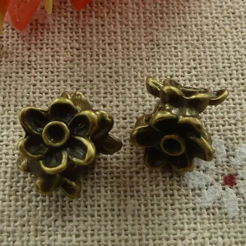 

120 pieces bronze plated flower spacers 11x10mm #1141