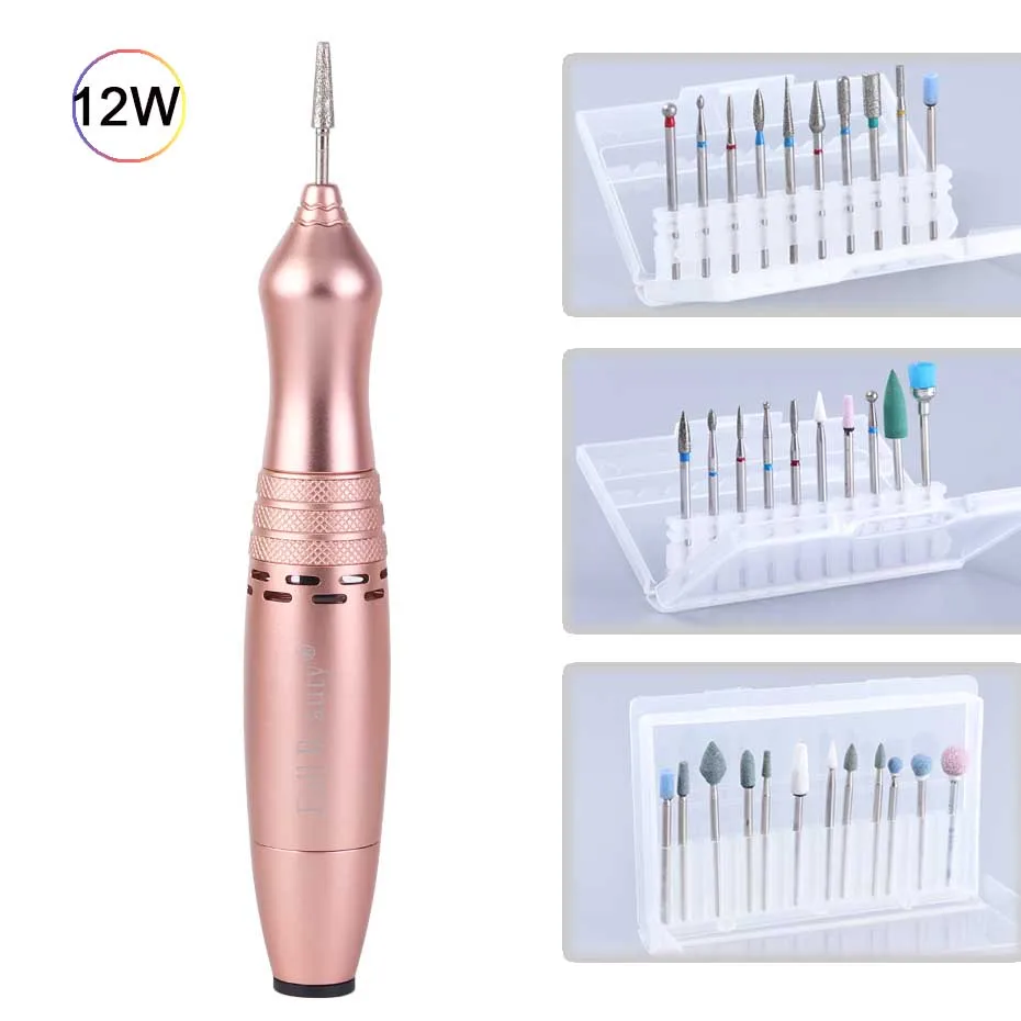

Electric Nail Drill Bits Nail Drill Machine Pen Nail Kit Mill Cutter Handheld Polish Remover Ceramic Diamond drill Tools JIMT04