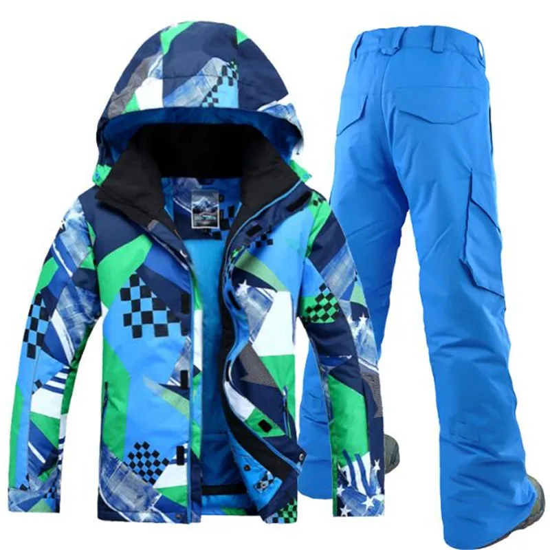 

Men Winter Male Jacket Sports Suits Ski Gsou Snow 2017 Ultraviolet Proof Is Wear-Resisting Men Ski Suit + Pants Snowboard Jacke