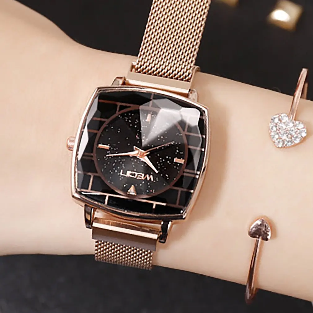 Square Diamond Angle New Sky Watch Ladies Students Korean Women's Watch Quartz Watch Explosion Relojes Mujer Casual Dress