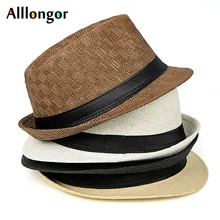 Модная летняя кепка Chapeu ковбойские шляпы соломенные шляпы мужские черные одноцветные пляжные Панамы шляпа джазовая Шляпа Fedora sunhat gorro hombre