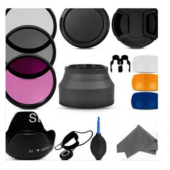 

55MM Filter CPL+UV+FLD Set + Lens Hood + Cap + Cleaning Kit for Nikon Canon Sony Camera hot sale