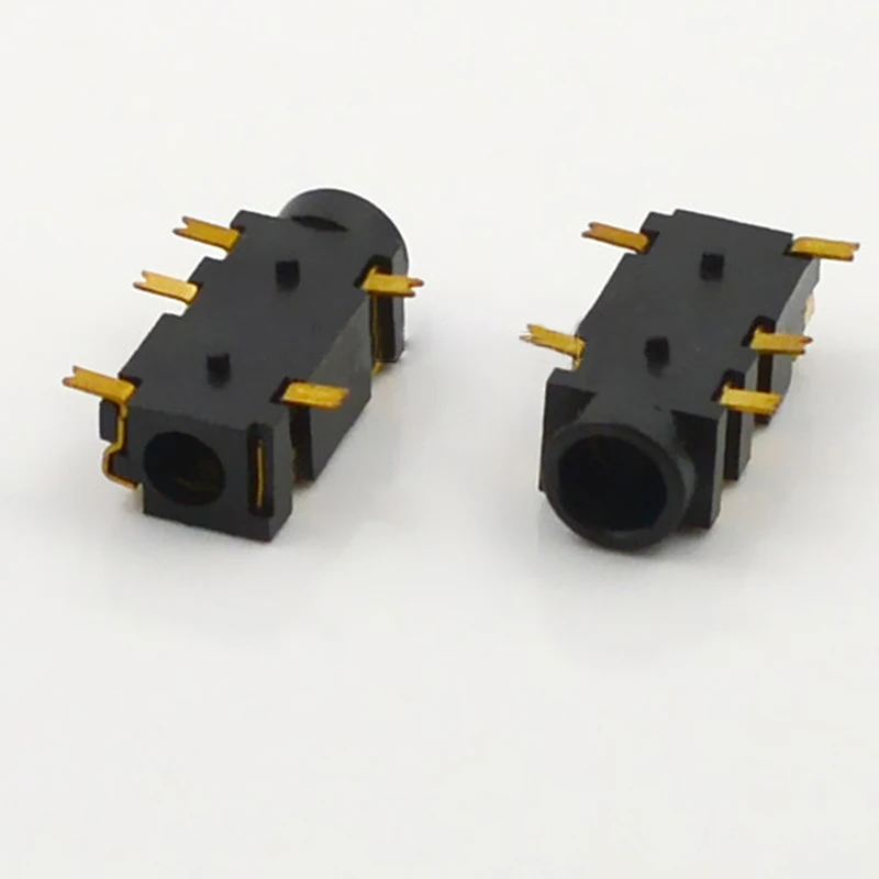 30pcs Jack 3 5mm Audio Connector 3 5 Headphone Plug 5P Female PJ 327A Copper Material Patch Gold Plated Feet