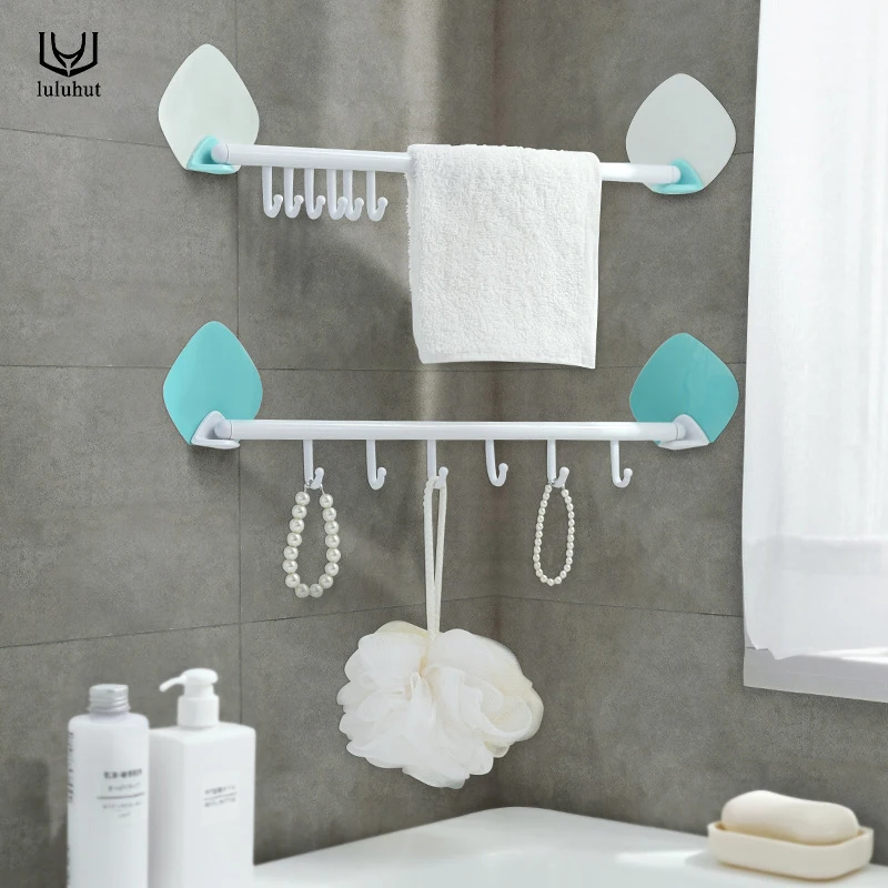 luluhut seamless adhesive hooks on suckers 6 hooks bathroom hook
