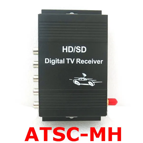 

Free Shipping 2014 High Speed HD Car digital TV Tuner Mobile ATSC Digital TV Receiver Box With tv antenna