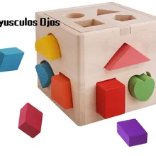 ZH многофункциональная интеллектуальная коробка, формы, подходящие блоки, деревянные детские Ранние Обучающие игрушки, 13 отверстий