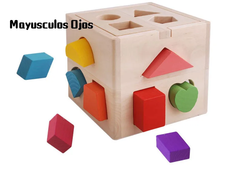 ZH Multifunctional Intelligence Box Shape Matching Blocks Wooden Children Early Learning Enlightenment Educational Toy 13 Hole | Игрушки и