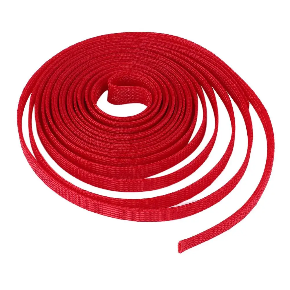 

5m Cable Sleeves 6 mm Mesh Wire Protecting Nylon Cable Sleeve Wire Mesh Shock For Cable Sets White/Red/Green/Sapphire Blue