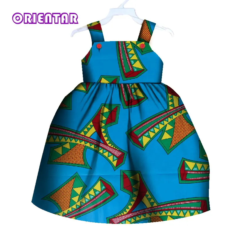 Милые дети девушка в африканском стиле детское платье с цветочным принтом платье без рукавов Базен Riche одежда летние девушки Повседневное