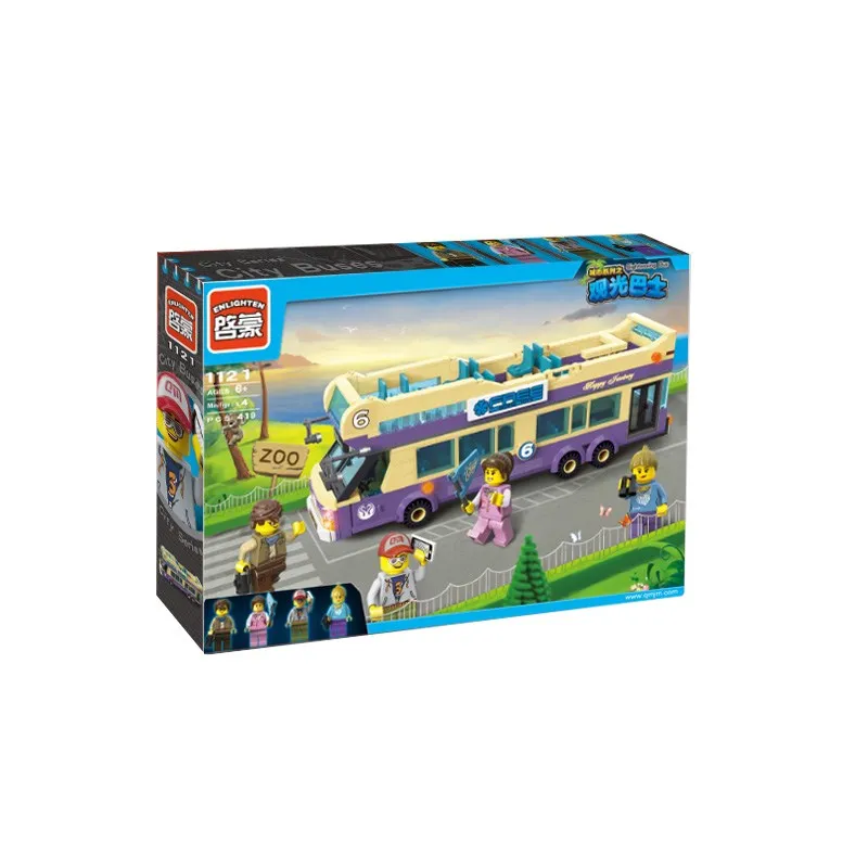 Enlighten Models Building toy Compatible with Lego E1123 455pcs Bus Blocks Toys Hobbies For Boys Girls Model Building Kits Enlighten Models Building toy Compatible with Lego E1123 455pcs Bus Blocks Toys Hobbies For Boys Girls Model Building Kits