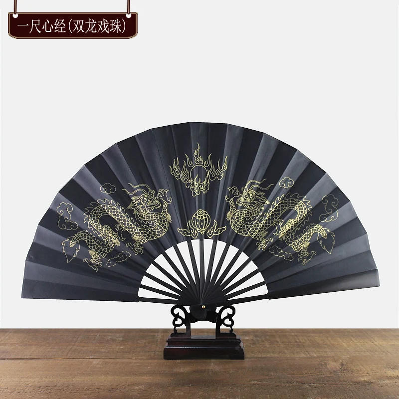 Летний складной веер из бамбукового шелка с ручной цветочной печатью вечерние вееры для украшения дома 1