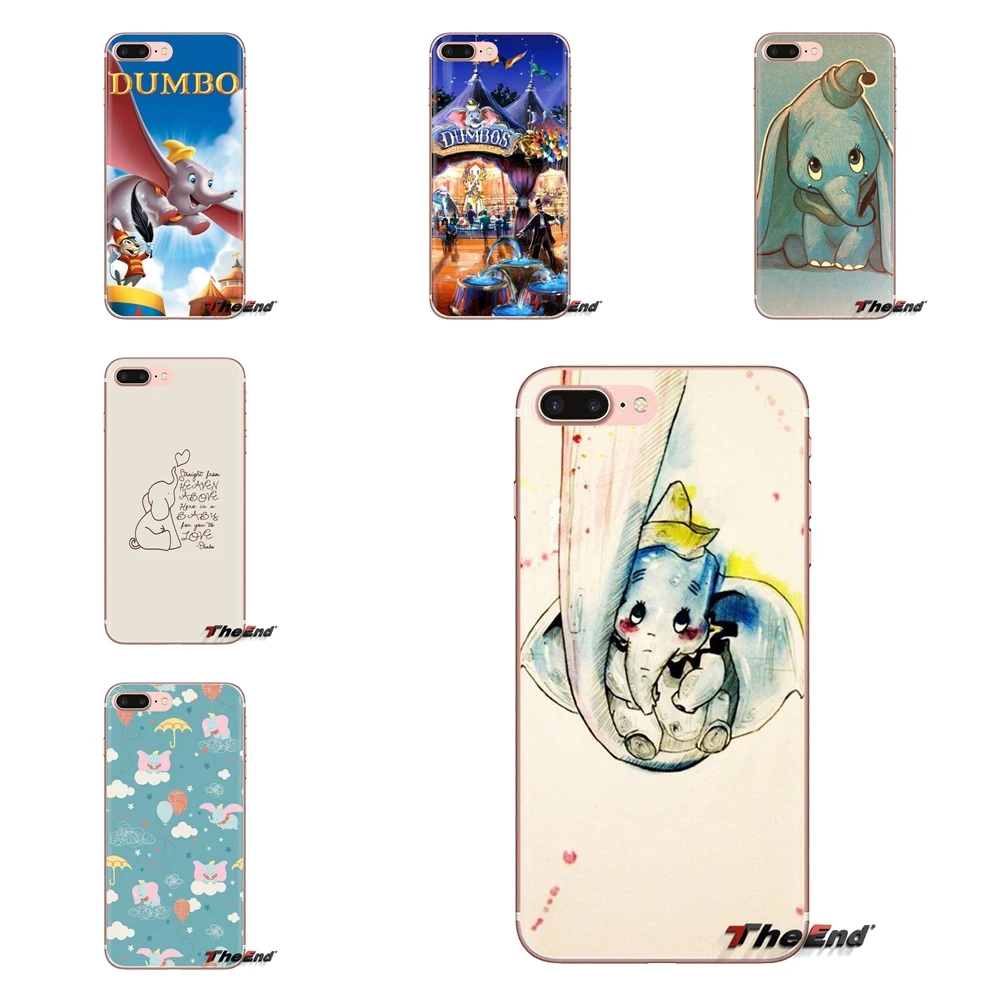 Силиконовый чехол для Sony Xperia Z Z1 Z2 Z3 Z5 compact M2 M4 M5 C4 E3 T3 XA Huawei Mate 7 8 Y3II dumbo Little Flying elephant |