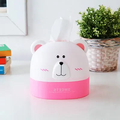 Разноцветные Милые мишки коробка ткани столе коробка ткани мультфильм Tissue Box 15.5*13.7*14 см