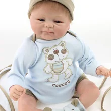 Npkколлекция boneca reborn Силиконовые Мягкие Настоящее прикосновение детские куклы хорошие подарки для детей 17 дюймов
