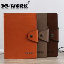 A5 бизнес-блокнот Магнитная застежка полноценно отрывными листами ноутбук Кожа Пользовательские канцелярские принадлежности