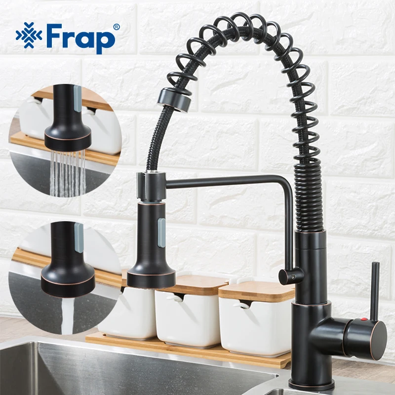 

Frap Newly Modern Single Handle Spring Kitchen Faucet Hot And Cold Pull Out Kitchen Sink 360 Rotation Kitchen Faucets Y40093-1