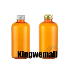 300 шт./партия,,, 220 мл, мягкая бутылка для очищения масла, для ухода за кожей, оранжевая бутылка с алюминиевой крышкой, LW-D-220C