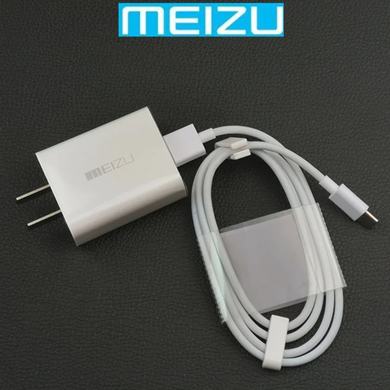 

Original MEIZU 16 Usb Wall Charger MTK 3.0 quick Fast Charge Adapter Usb 3.1 Type C Cable For meizu 16th pro 7 6 Plus 16X 15 x8