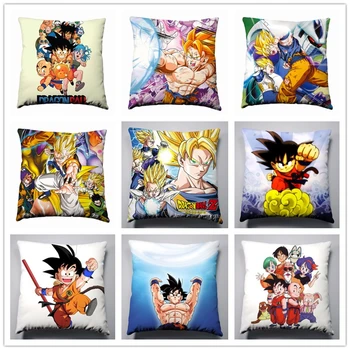 

Anime Manga Dragon ball Z Silk Pillowcase 40x40cm Pillow Decorative Customized Case Cover Seat Bedding Cushion