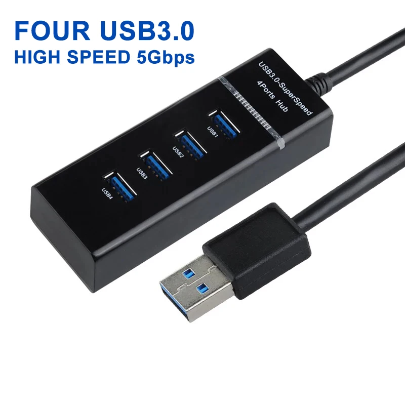 

HUB charger 4-port smart USB3.0 power charger USB high-speed 5Gbps desktop power socket for tablet PC