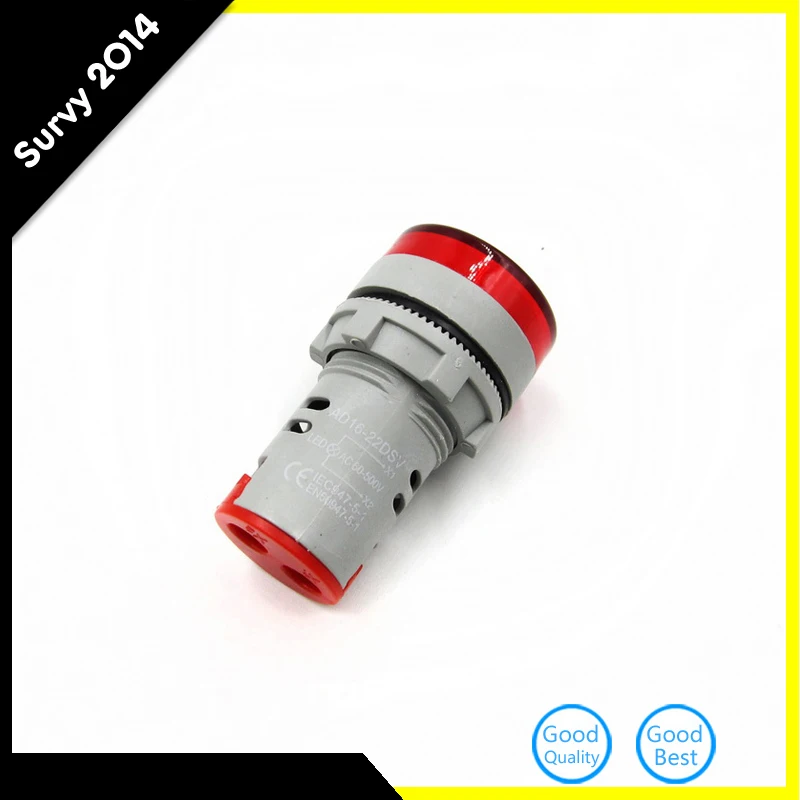 

22mm voltmeter AD16-22DSV AC 60-500V volt gauge voltage meter volt meter Indicator lamp voltage meter Random Red