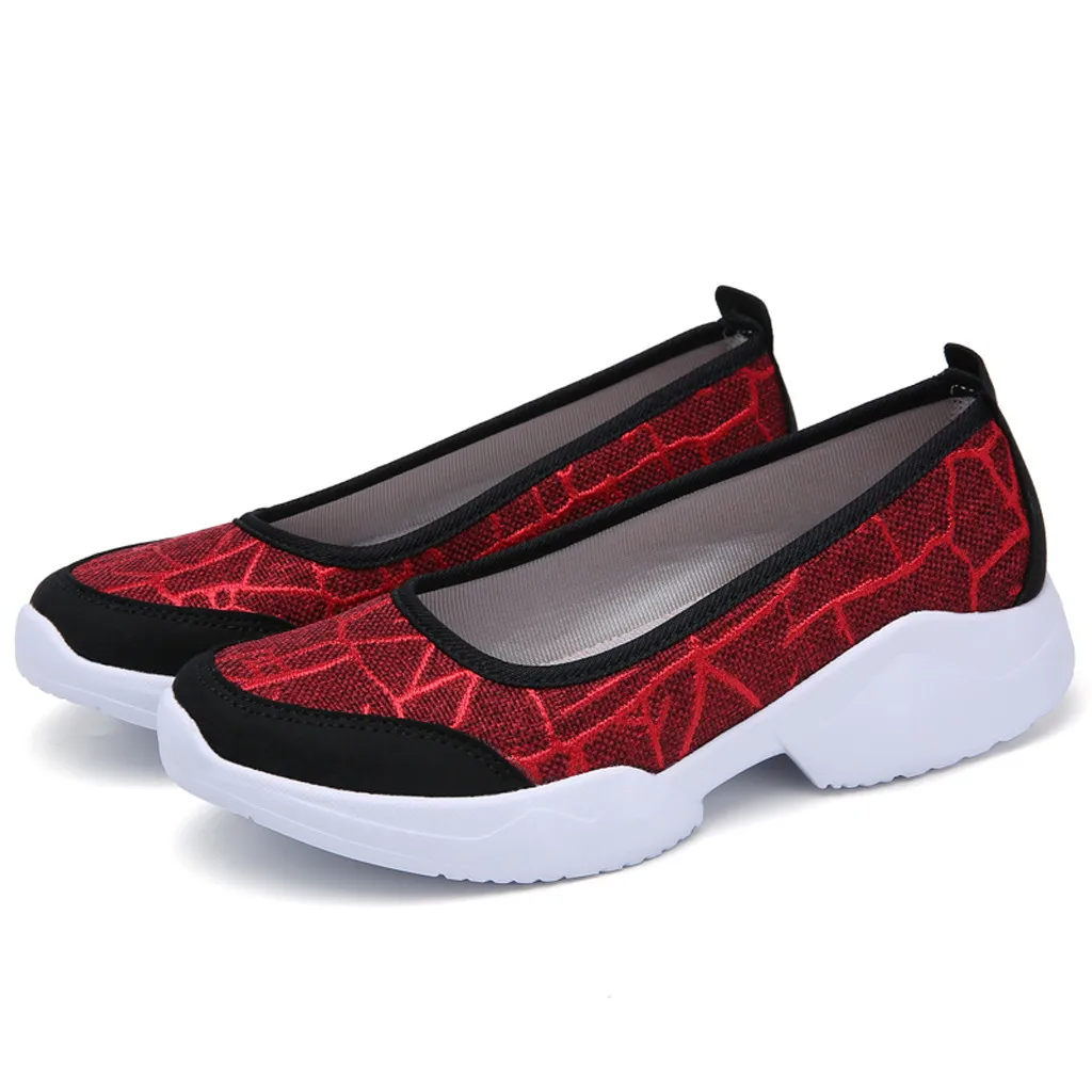 KANCOOLD/Повседневная женская льняная спортивная обувь, ботинки для бега, дышащие эластичные кроссовки, износостойкие Прогулочные кроссовки