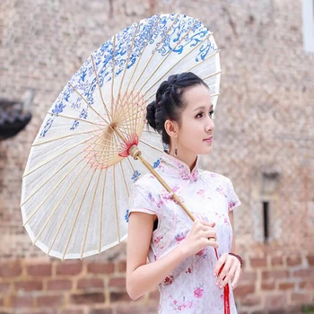 

Retro Silk Cloth Umbrella Classical Style performance props Umbrella Elegant Women parasols Craft Decorative Oilpaper Umbrella