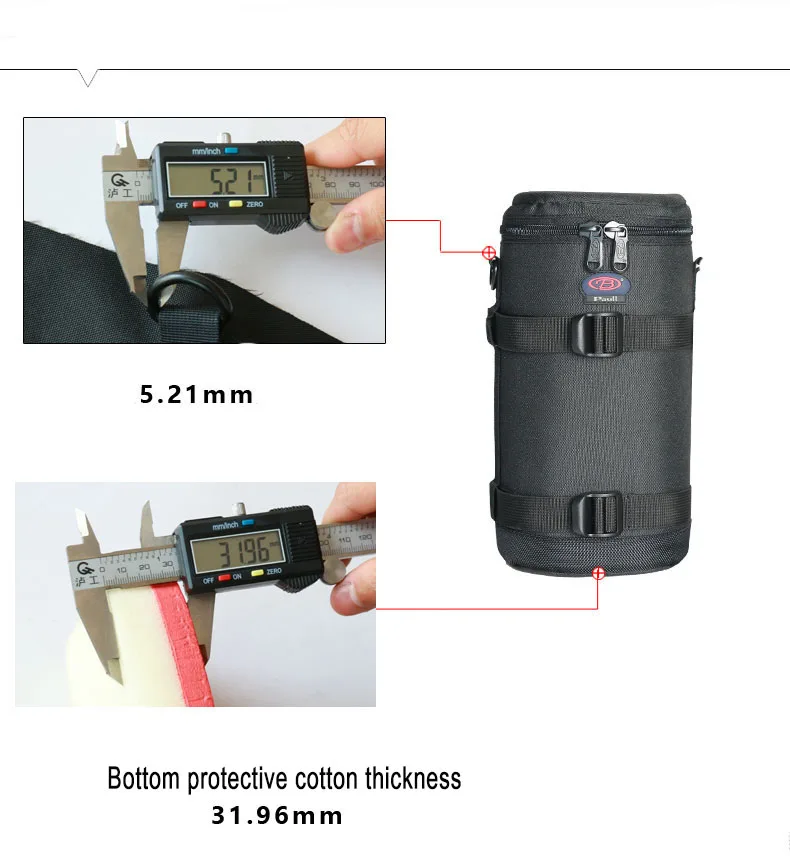 Толстая прочная нейлоновая мягкая водонепроницаемая сумка для объектива, защитный чехол для объективов Canon, Nikon, SONY, Sigma