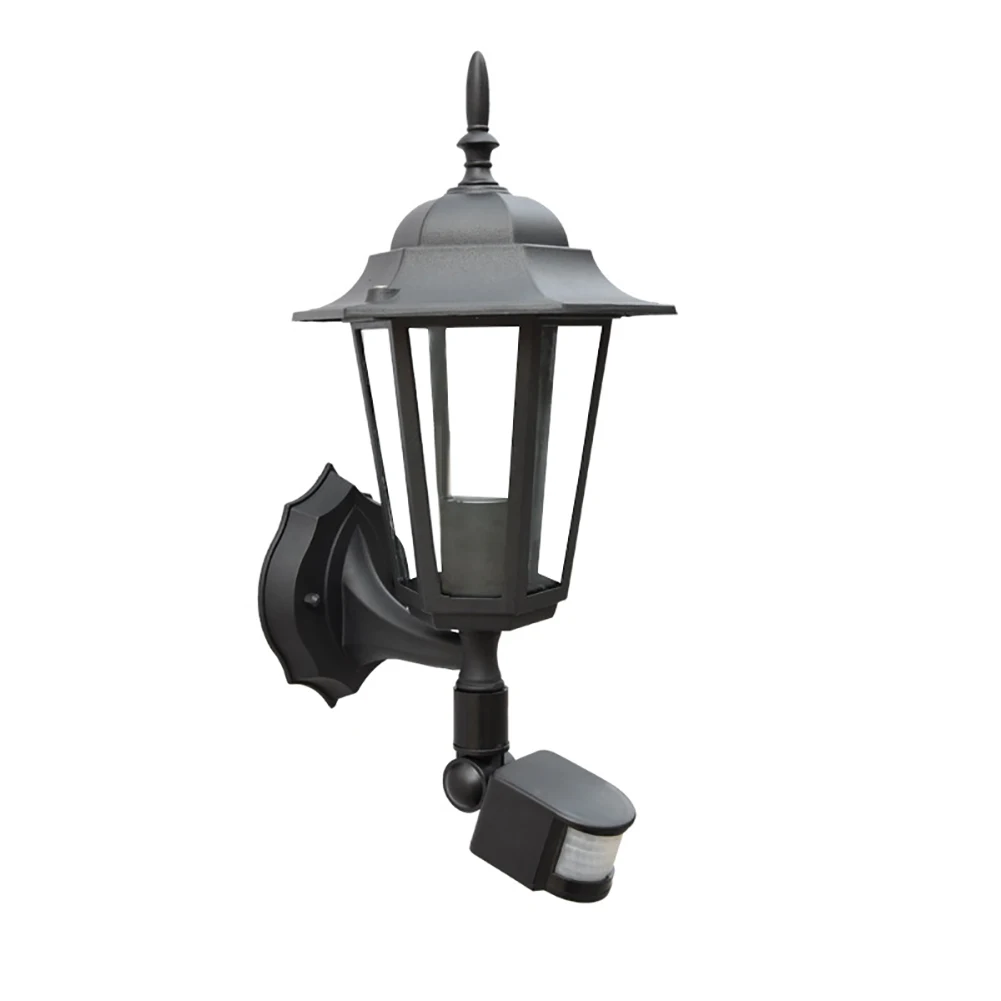 

Outdoor Retro E27 Wall Lamp Door PIR Motion Sensor Lantern Vintage Yard Night Light Garden Patio Professional Traditional