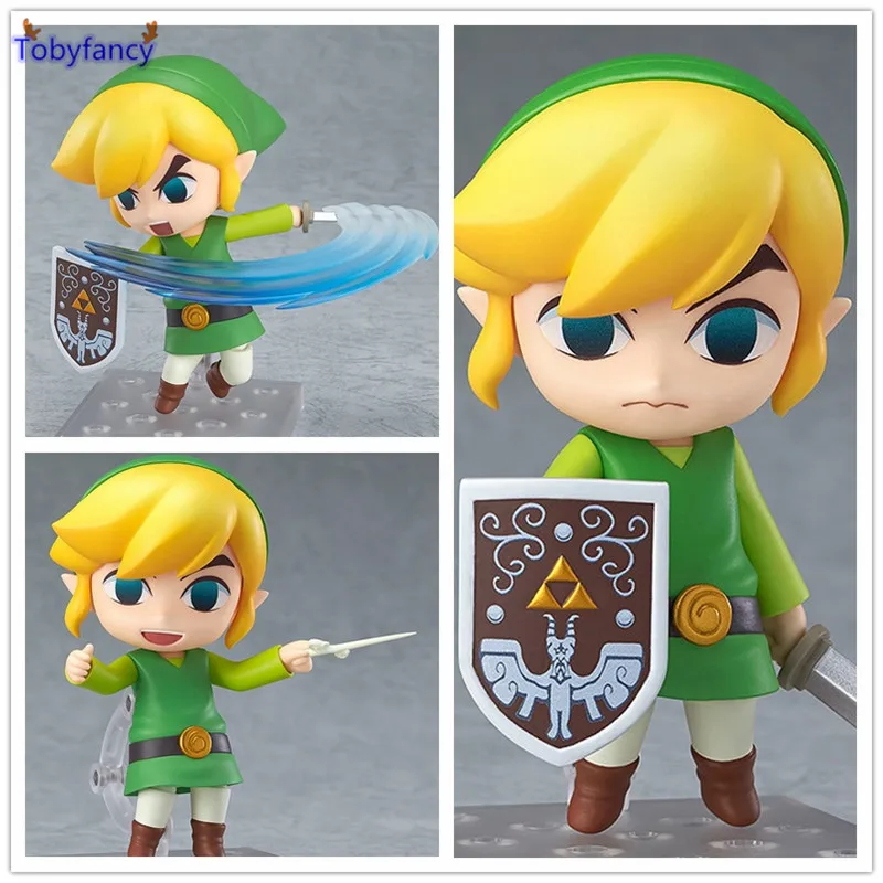 Tobyfancy Легенда о Zelda Link Nendoroid ПВХ фигурку 10 см Q Ver. ветер Walker ссылка Коллекционная