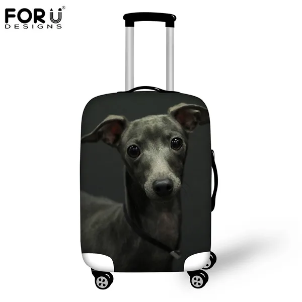 FORUDESIGNS 3D Greyhounds Elastic Trolley Travel Luggage Cover Stretch
