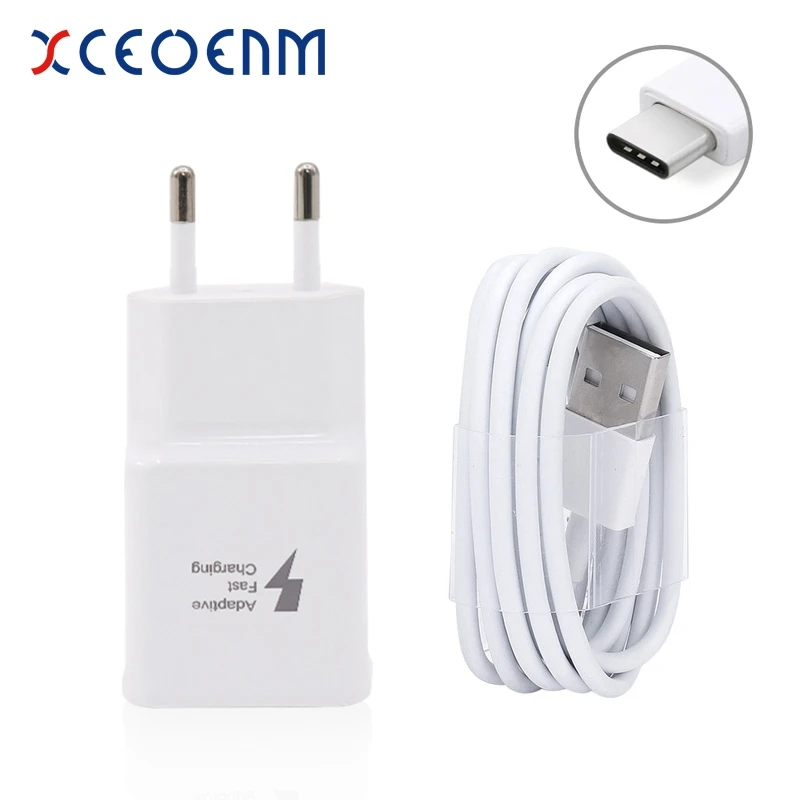 Adaptive Fast Charger For Samsung Galaxy S8 S8 Plus Note 8 S9 S9 Plus A8 USB Charger Type C Cable Quick Charging Travel Adapter