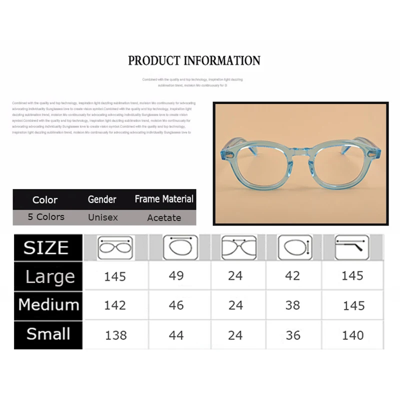 Johnny Depp Optical Spectacle Frame Eyeglasses Men Lemtosh Style With Case&Box Computer Clear Lens Eyeglasses Frame Male