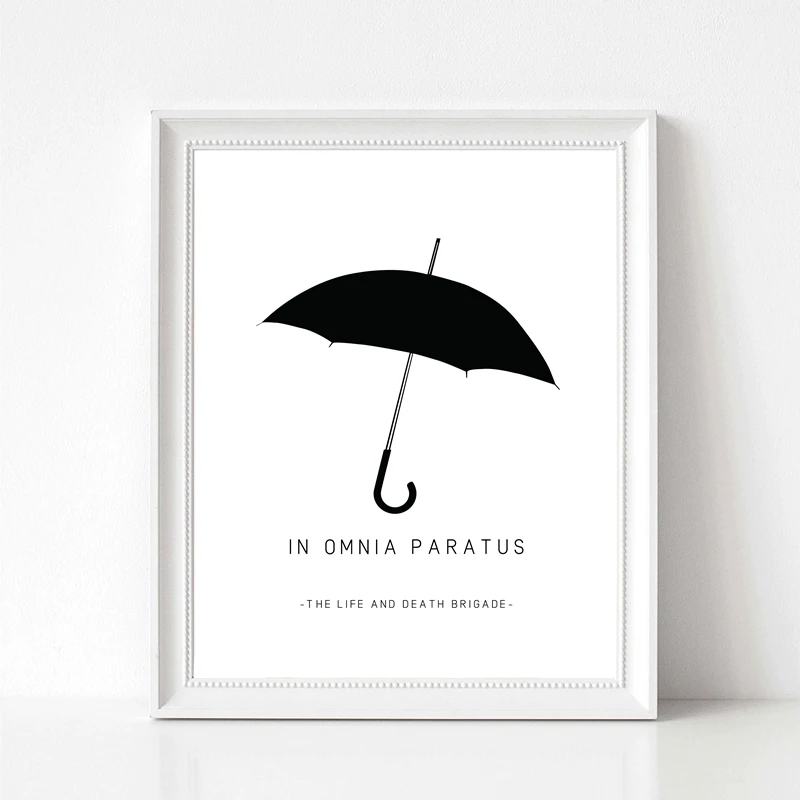 In Omnia Paratus Wall Art Canvas Posters Prints Gilmore Girls Tv Show Painting Black White Umbrella Picture Home Wall Art Decor Painting Calligraphy Aliexpress