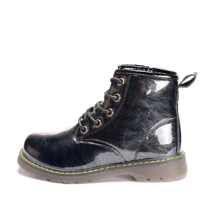New Children Boots 2019 Winter/Spring Kids Shoes Leather Waterproof Boys Boots With Plush Non-slip Fashion Girls Boots 26-37 New Children Boots 2019 Winter/Spring Kids Shoes Leather Waterproof Boys Boots With Plush Non-slip Fashion Girls Boots 26-37