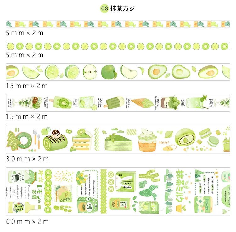 Loveот 6 рулонов/набор фруктов васи ленты пуля журнал аксессуар планировщик декоративная лента путешественник книга поставка kawaii