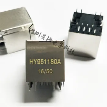 

10PCS HY951180A RJ45 HR951180A 951180 Vertical network interface socket with built-in transformer 180 degrees New and original