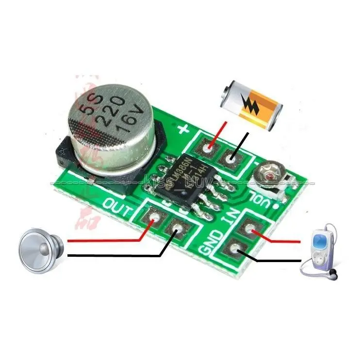 Мини LM386 аудио Мощность усилитель Совет 3 В ~ 12 Регулируемая громкость 250 МВт|audio