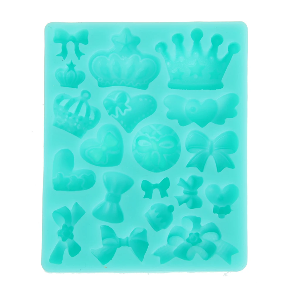 

1Pc Liquid Silicone Cake Mold Crown Bowknot Fondant Cake Mold for Wedding Cake Decorating Tools Kitchen Baking Gadgets