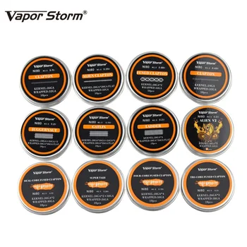 

3 Boxes/lot Vapor Storm NI80 Nichrome Coil High Density Alien V2 Juggernaut Prebuilt RDA Heating Coil For E-Cigarette RDA RDTA