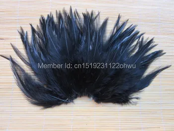 

50Pcs 4-6 Inches 10-15 cm black Rooster Feather for Clothing Jewelry Hat Christmas Holiday Decorative Cock Feathers