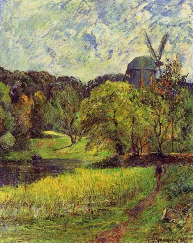 

High quality Oil painting Canvas Reproductions The Queen's Mill (1881) by Paul Gauguin hand painted