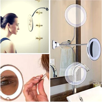 

LED Gooseeneck Flexible Makeup Mirror With Lights