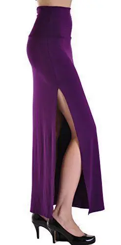 Осень Sexy Lady Высокая Талия Макси юбка Бохо длинное вечернее сдвиг макси юбка плюс Размеры 5xl Для женщин одноцветное с разрезом длинные красные Юбки для женщин