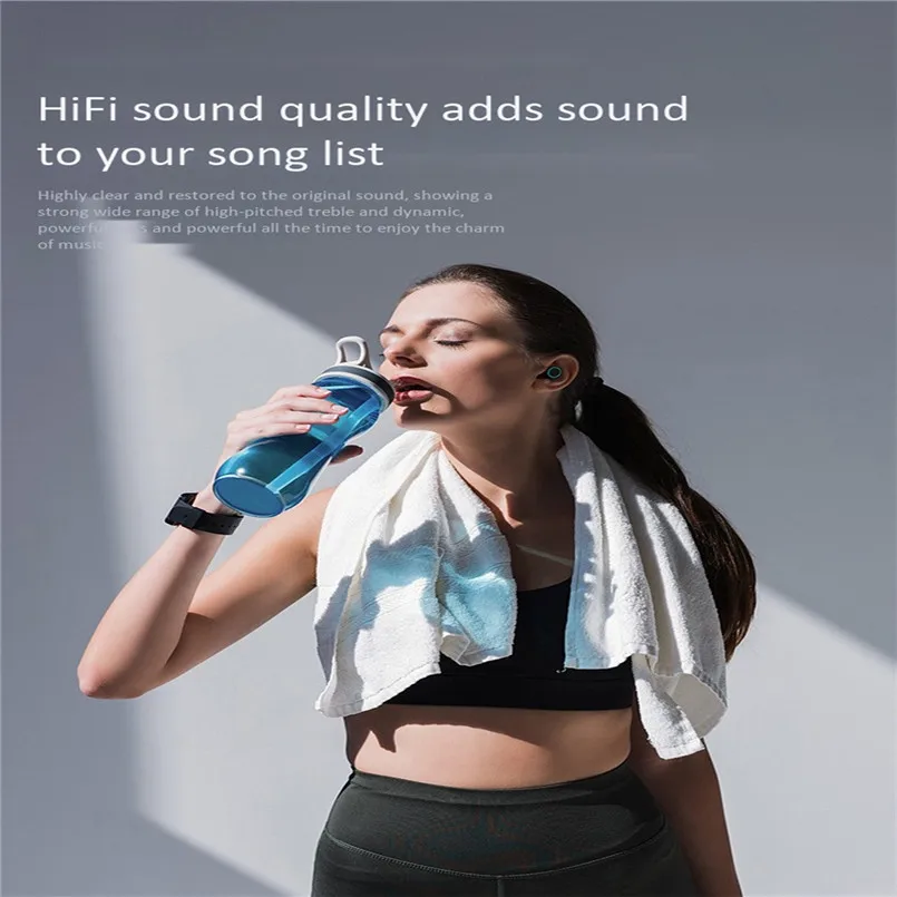 Bluetooth 5,0 Беспроводные наушники с шумоподавлением TWS Hifi стерео гарнитура IPX7 водонепроницаемый светодиодный дисплей с аккумулятором наушники 40MAY13