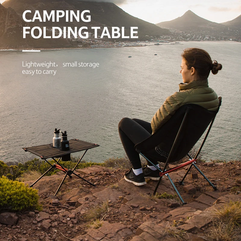Naturehike Lightweight Folding Table Camping Side Tables with Cup Holders Portable Compact Table wi