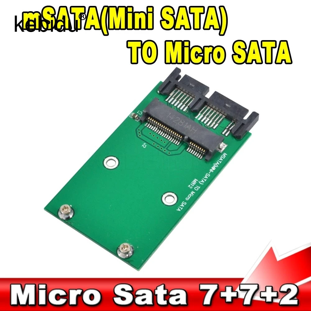 

Kebidu msata to Micro Sata SSD 1.8" to 2.5" SATA Converter Adapter Mini sata to M Sata SDD PCI-E to MSata