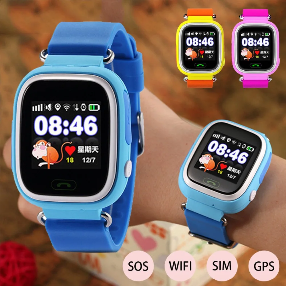 

Timethinker Q90 Children GPS Smart Watch Kids WiFi Location Smartwatch Touchscreen SOS SIM Card Call LBS Watch pk Q50 Q60 Q528